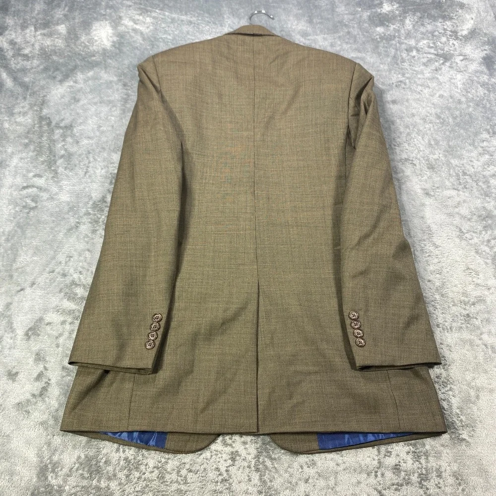 Paul Frederick Sport Coat Blazer Men 38R Birdseye Check Wool Cashmere Jacket
